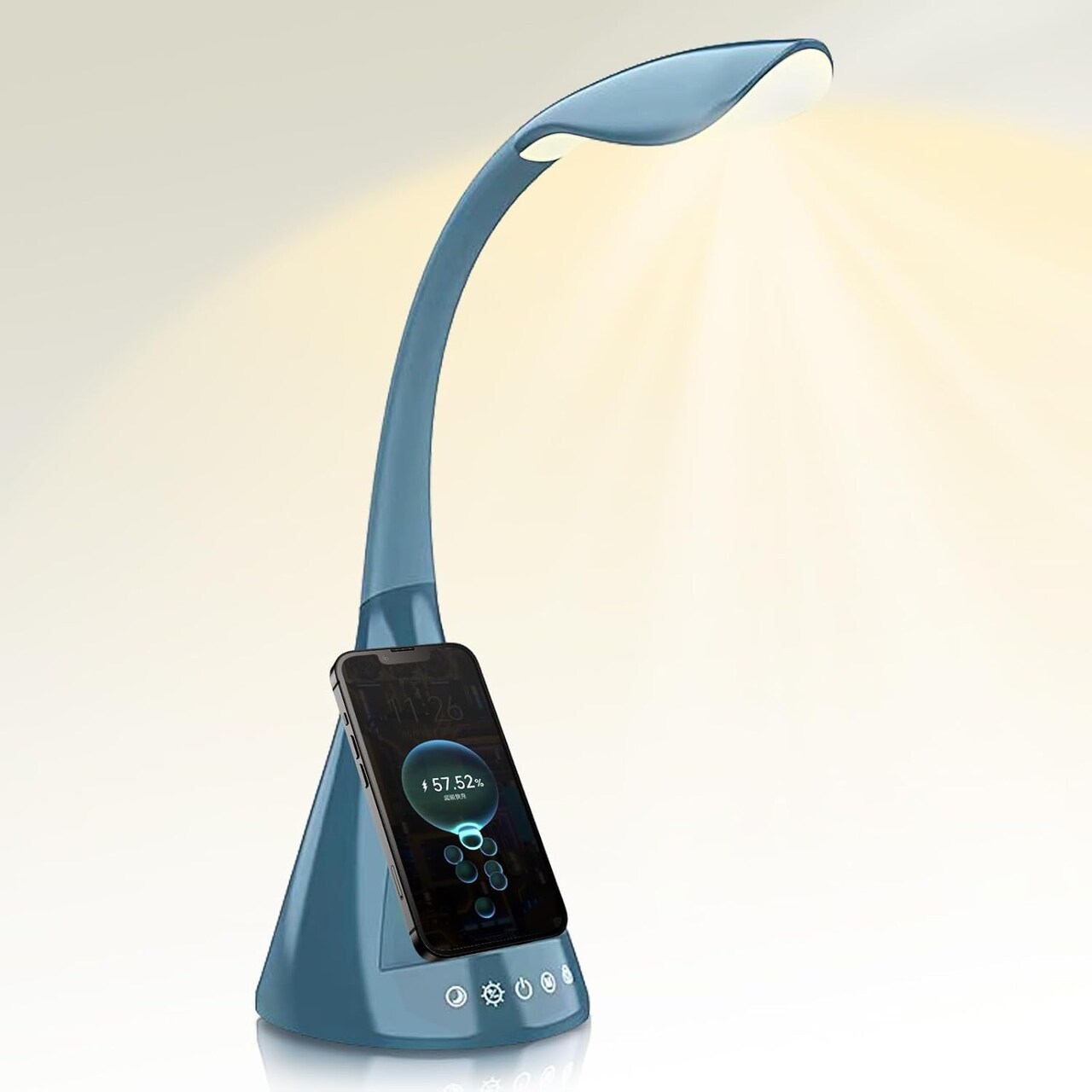 Home Office LED Desk Lamp, 50W Brightest Magnifying Lamp, Cell Phone Sensor Quick Charge, Architectural Lighting 5 Lighting Color Modes for Crafts Reading, Studying and Close-up Work.